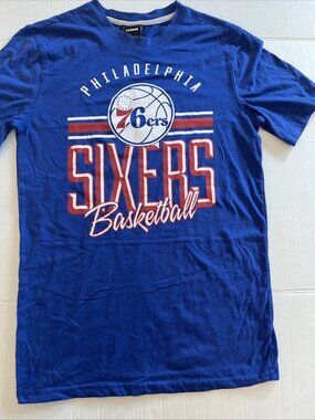 Philadelphia 76ers Basketball T-Shirt Adult Small Blue UNK Tee Lebron James
